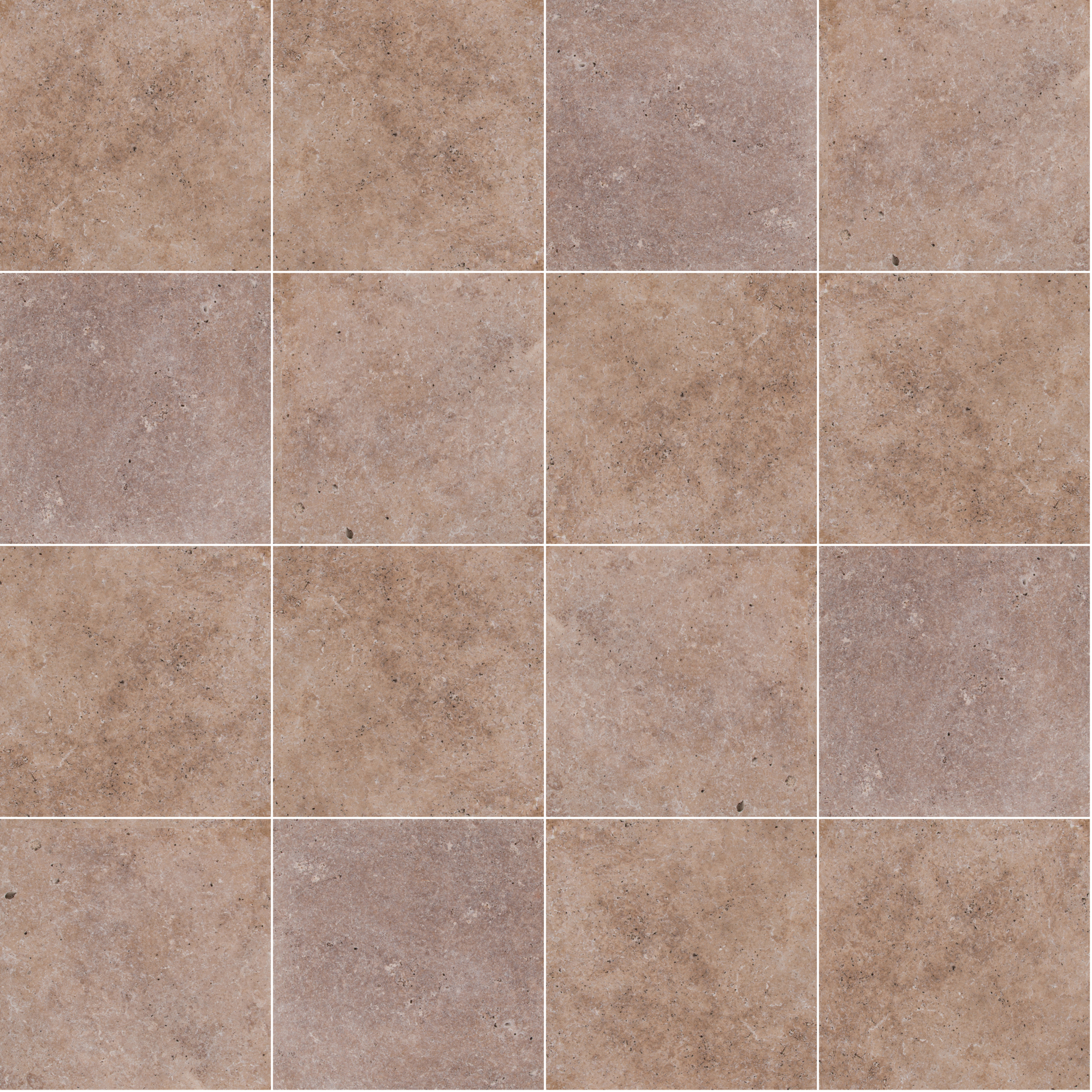 Ackland Marzana Almond Tumbled Travertine Paver Tile — 16in. x 16in., Natural Stone, Model# NTE-LSC-164